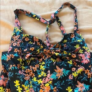 Vintage tropical halter dress